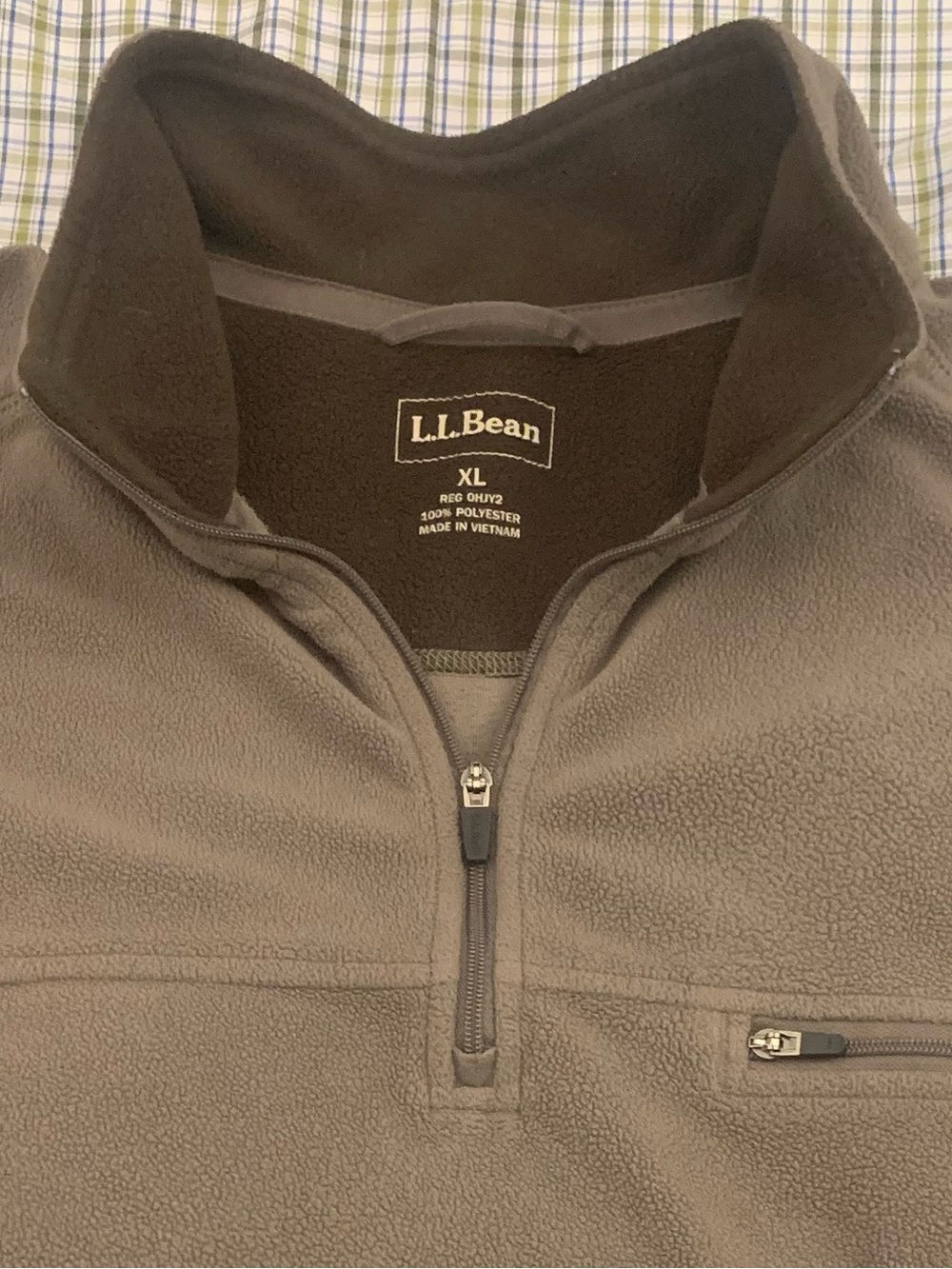 LL BEAN LS All Poly Fleece 1/4 Zip Sweatshirt